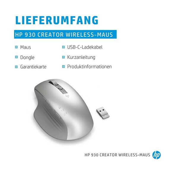 HP Creator 930 / Mouse / 10 buttons / wireless / Bl | 1D0K9AA#ABB