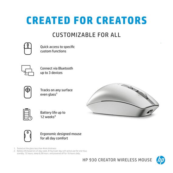 HP Creator 930 / Mouse / 10 buttons / wireless / Bl | 1D0K9AA#ABB