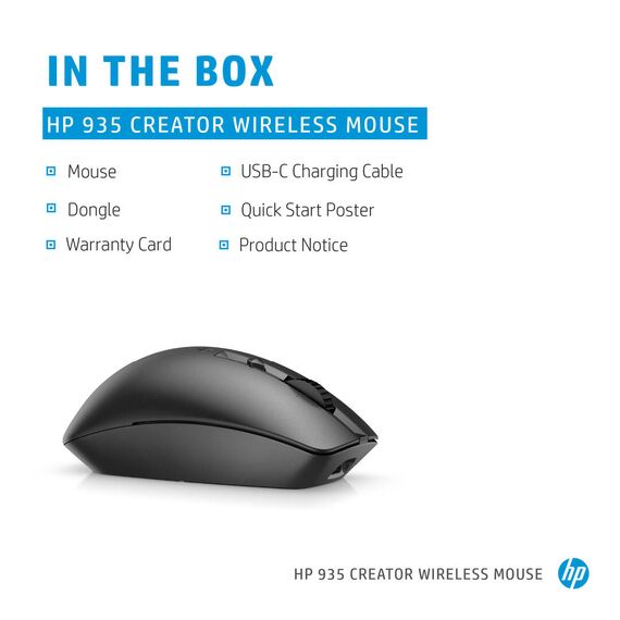 HP Creator 930 / Mouse / 10 buttons / wireless / Bl | 1D0K9AA#ABB