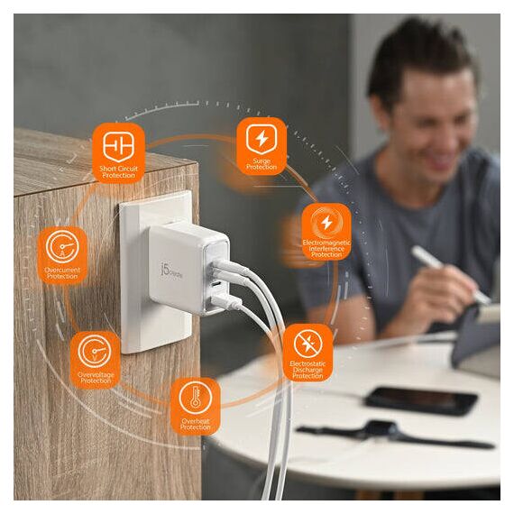 j5create JUP4370EF-N / Power adapter / 70 Watt / PD 2.0, PD 3.0,