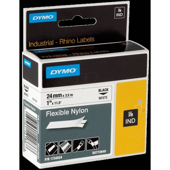 DYMO RhinoPRO Flexible Nylon / Nylon / black on white / | 1734524