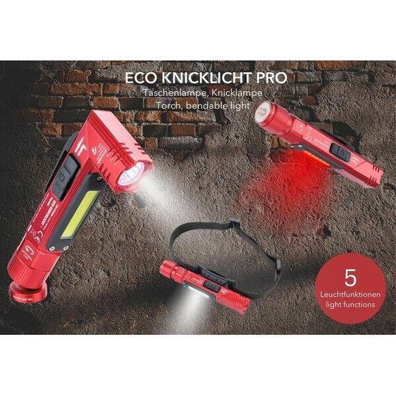 TROIKA ECO KNICKLICHT, Hand flashlight + Headband flas | TOR55/RD
