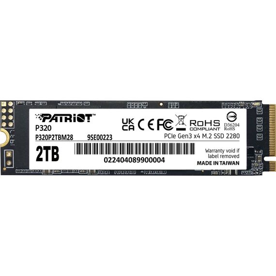 Patriot P320 2TB, M.2 2280  M-Key  PCIe 3.0 x4