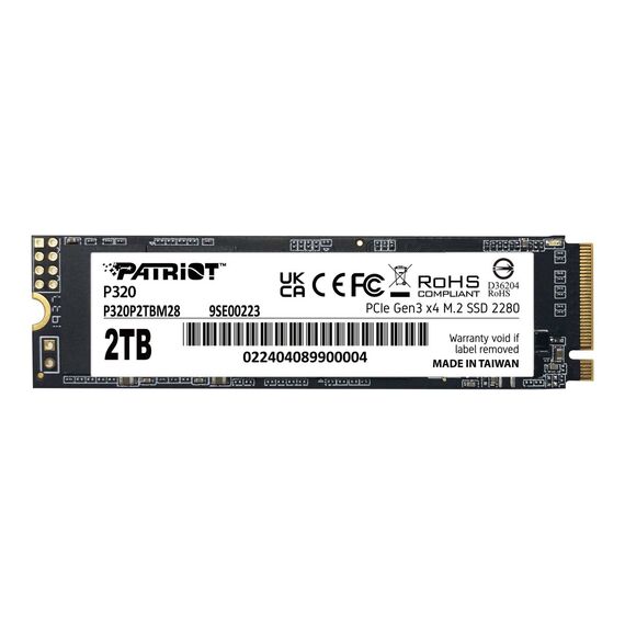 Patriot P320 2TB, M.2 2280  M-Key  PCIe 3.0 x4