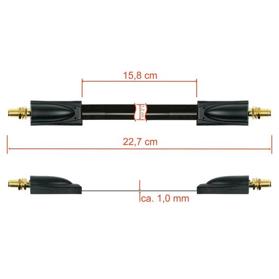kabelmeister Koaxial HF Fensterdurchführung SMABuBu FDS20FF