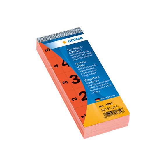 HERMA / Decoration adhesive / numbers 1-500 / 2.8 x 5.6 cm | 4892
