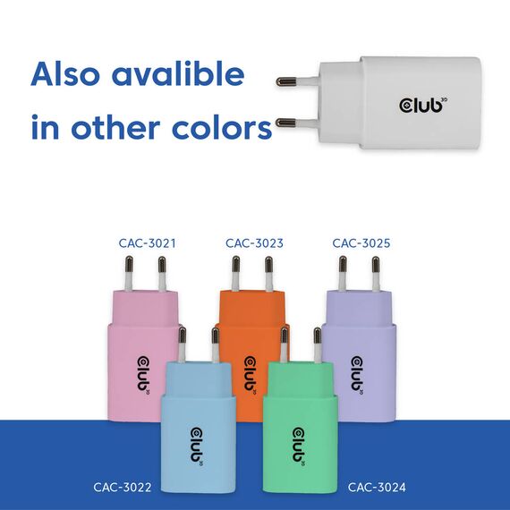 Club 3D CAC-3020 / Power adapter / 30 Watt / 3 A / PD 3.0 (24 pin