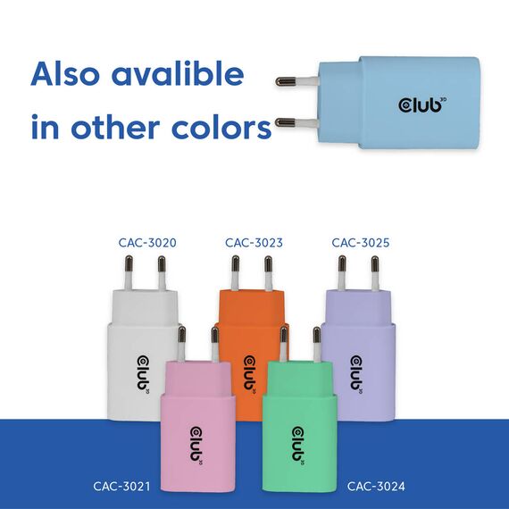 Club 3D CAC-3022 / Power adapter / 30 Watt / 3 A / PD 3.0 (24 pin