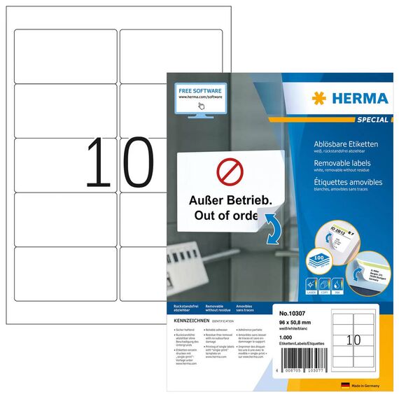 HERMA Special / Paper / matte / repositionable self-adhes | 10307