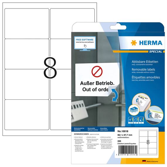 HERMA Special / Paper / matte / repositionable self-adhes | 10018