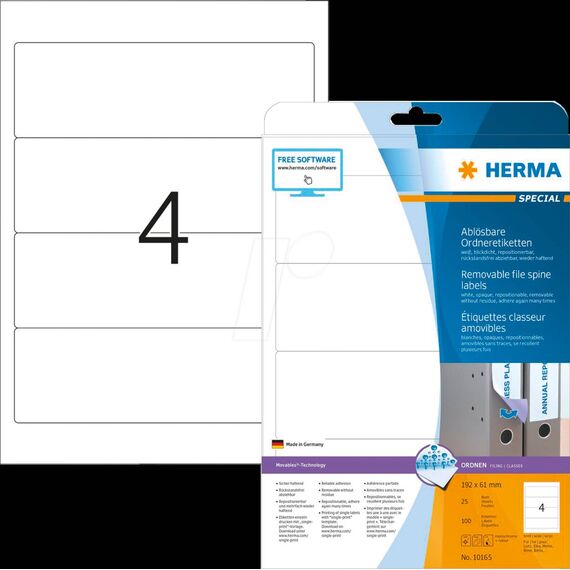 HERMA Special / Paper / matte / removable self-adhesive / | 10165