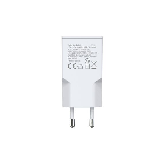 Equip 1-Port 20W GaN Slim USB-C PD Charger / Indoor / AC | 245521