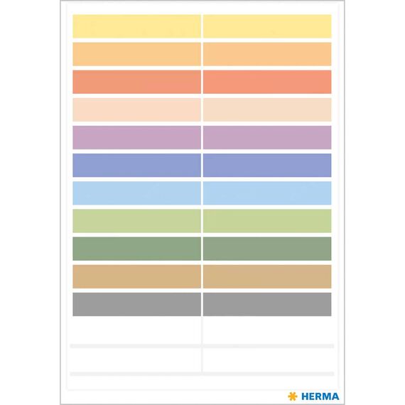 HERMA 15238 / Multicolour / Rectangle / Permanent / 60 pc(s) / Po