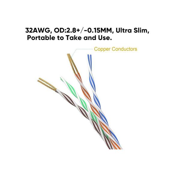 Equip Cat6A U UTP Slim Patch Cable, 0.15m, Grey 626700