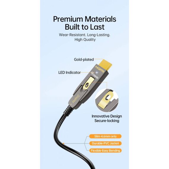 Equip HDMI HS Ethernet 2.0 DA DAOC 4K60Hz grau Cable 119411
