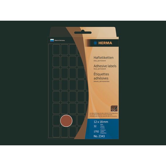 HERMA / Paper / self-adhesive / blue / 12 x 18 mm 1792 lab | 2343