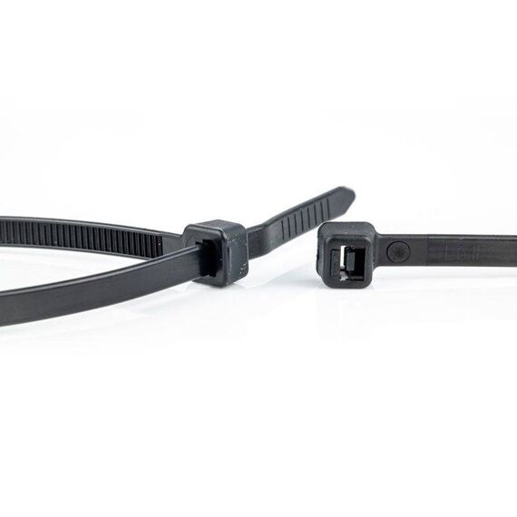 WKK - Plastic cable ties - Black (UV-resistant) - 100x2,5mm - 100 pieces