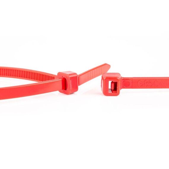 WKK - Plastic cable ties - Red - 100x2,5mm - 100 pieces