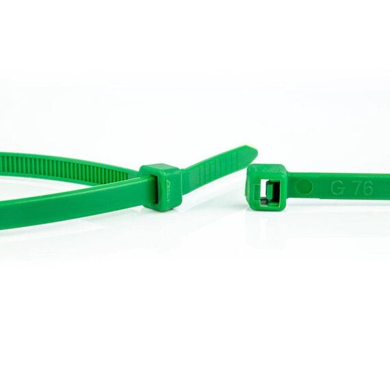 WKK - Plastic cable ties  Green - 200x3,6mm - 100 pieces