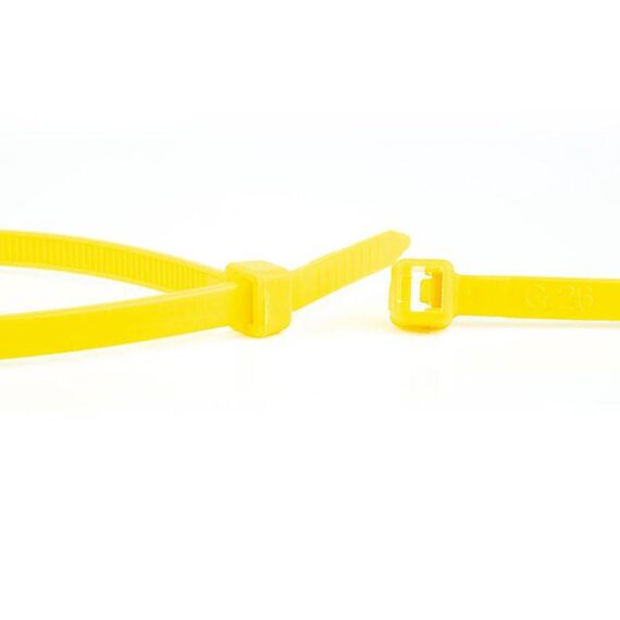 WKK - Plastic cable ties   Yellow - 100x2,5mm - 100 pieces