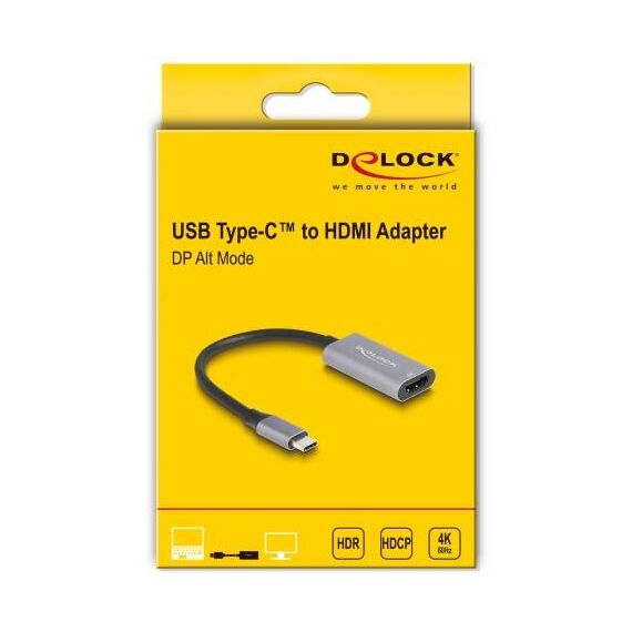 Delock High Speed adapter 24 pin USBC male to HDMI 60020