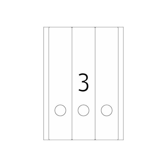 HERMA Removable file spine labels A4, 61 x 297 mm, white,  10185