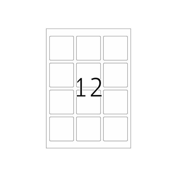 HERMA Removable labels A4, 60 x 60 mm, white