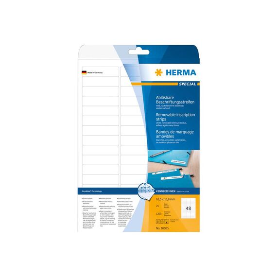 HERMA Special Paper matte removable selfadhesive white 10005