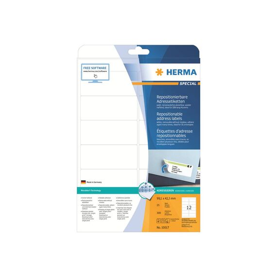 HERMA Special Paper matte repositionable selfadhesive 10017