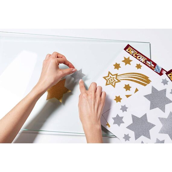 HERMA WINDOW PICTURE STARS GOLD 15109