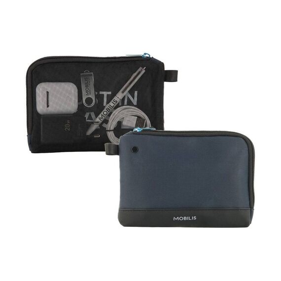 Mobilis Pouch for cables chargers accessories navy blue, 005038
