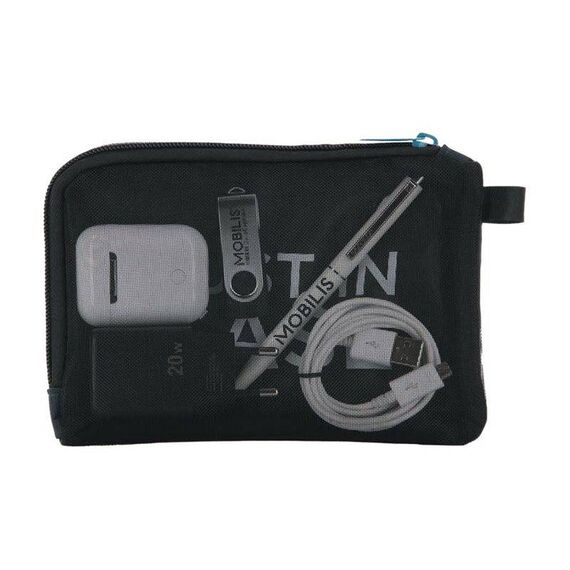 Mobilis Pouch for cables chargers accessories navy blue, 005038