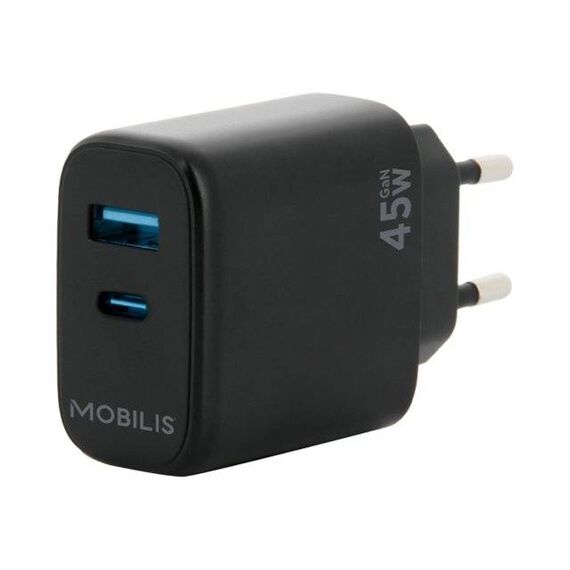 Mobilis Power adapter fast, gan 45 Watt QC, PDPPS 2 001363