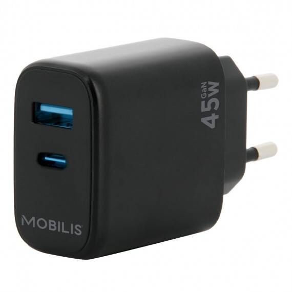Mobilis Power adapter fast, gan 45 Watt QC, PDPPS 2 001363