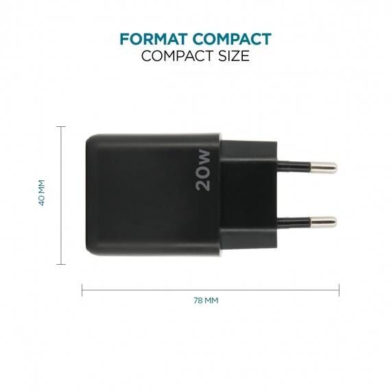 Mobilis Power adapter fast 20 Watt PDPPS (24 pin USBC) 001361