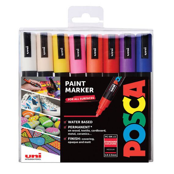 POSCA PC-5M 16pc Bumper Pack / Assorted colours / Multic | 182516