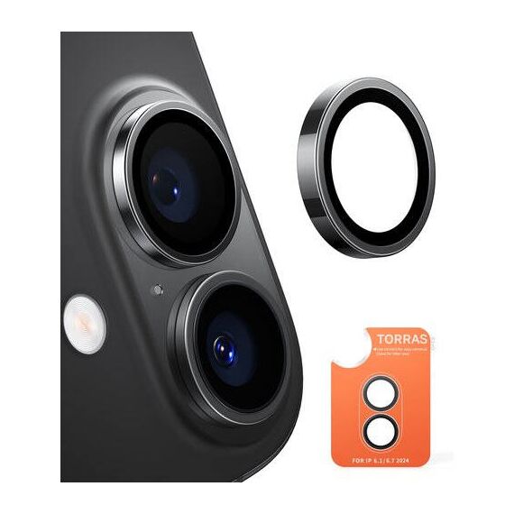 Torras X00FX1568, Lens protector, Black, Tempered glass, Apple, i