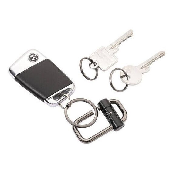 TROIKA KR22-09/BK / Key ring / Black / Metal / 83 mm / 25 mm / 10