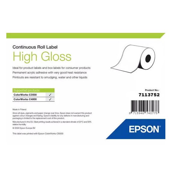 Epson / High-glossy / Roll (5.1 cm x 33 m) 1 roll(s) co | 7113752