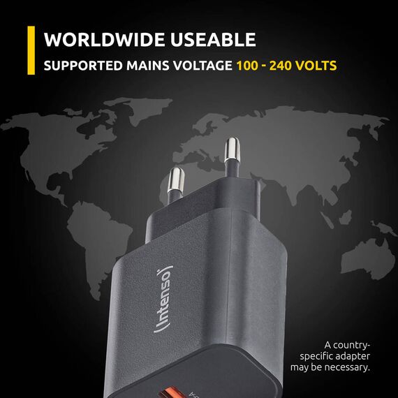 Intenso Power Adapter W30AC, 30W, USB-A and USB-C port, | 7803010