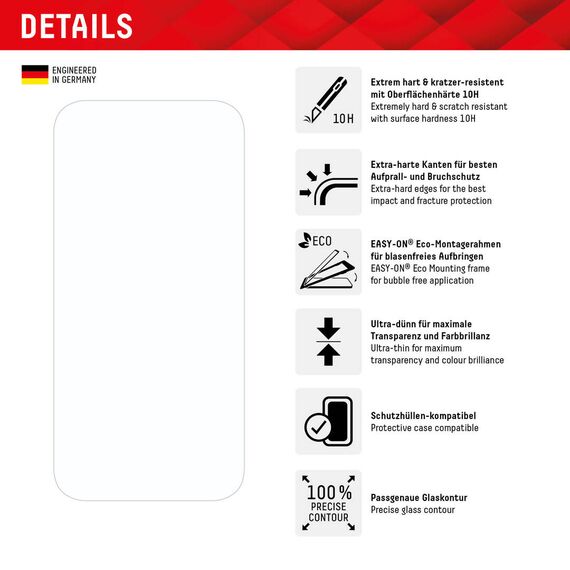 Displex Screen Protector + Case for Apple iPhone 15 Plus, | 01848