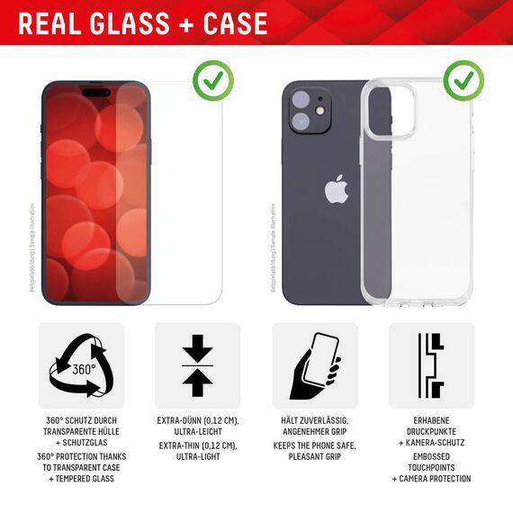 Displex Screen Protector + Case for Apple iPhone 15 Plus, | 01848