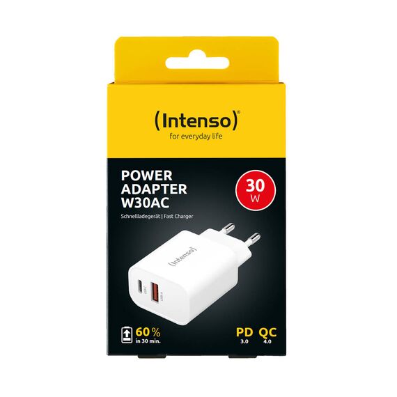 Intenso W30AC Power adapter 30 Watt 3 A / PD 3.0, QC 4. | 7803012