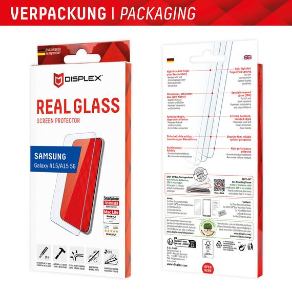 Displex Screen Protector (10H) for Samsung A15/A15 5G, Ec | 01925