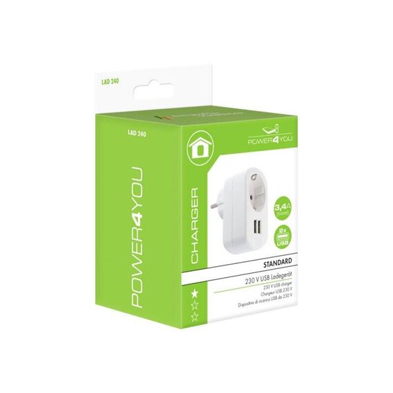 Schwaiger Power adapter 3.4 A / 2 output connectors ( | LAD240532