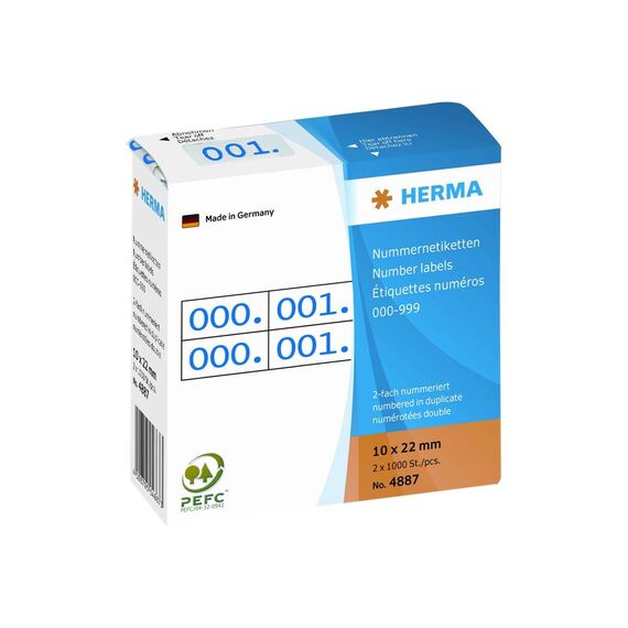HERMA Decoration adhesive 1 x 2.2 cm blue permanent paper 4887