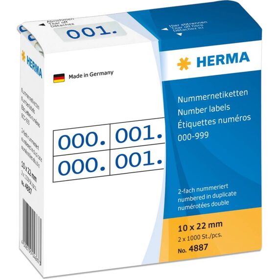 HERMA Decoration adhesive 1 x 2.2 cm blue permanent paper 4887