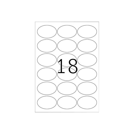 Removable labels A4, 63,5 x 42,3 mm, white