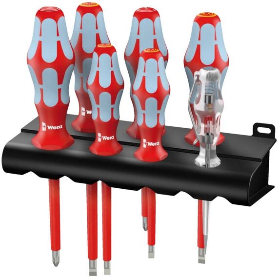 Wera 3160 i 7 Screwdriver set, stainless and rack