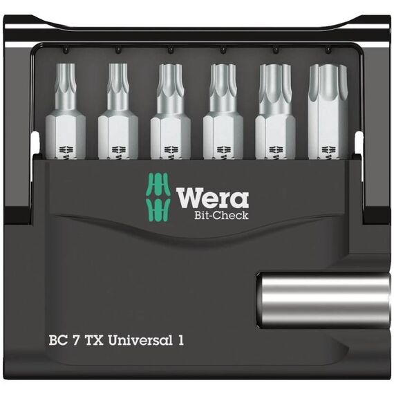 Wera BitCheck 7 TX Universal 1 Screwdriver bit set 05056294001